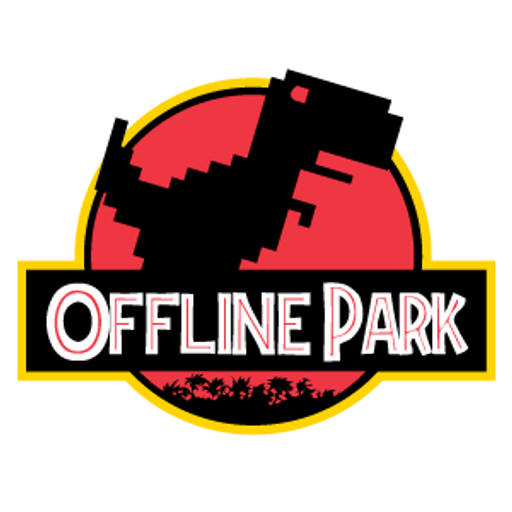 here is a Chrome Dino T-Rex Offline Park from the Into the Web collection for sticker mania