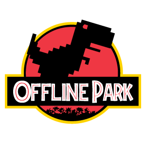 here is a Chrome Dino T-Rex Offline Park from the Into the Web collection for sticker mania