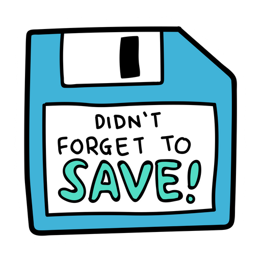 here is a Floppy Disk Did Not Forget to Save Sticker from the Into the Web collection for sticker mania