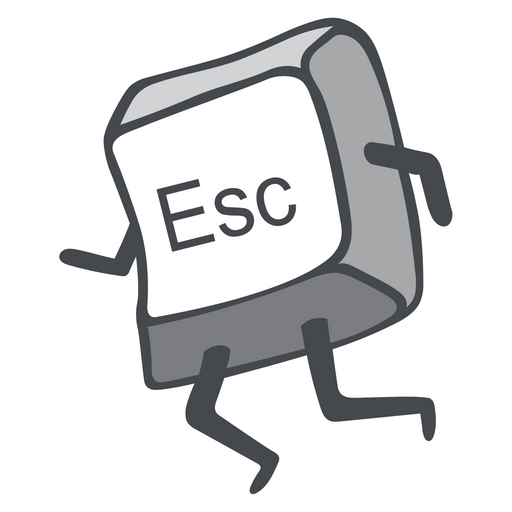 here is a Running ESC Key Sticker from the Into the Web collection for sticker mania