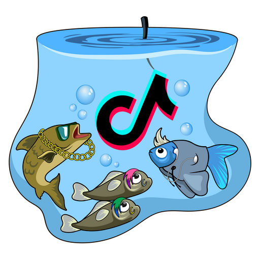 here is a TikTok Fishing Hook Sticker from the Into the Web collection for sticker mania