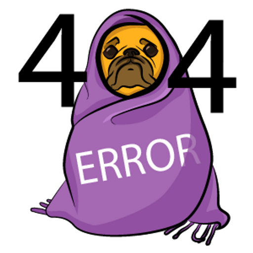 here is a Pug 404 Error from the Into the Web collection for sticker mania
