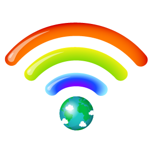 here is a Wi-Fi Rainbow from the Into the Web collection for sticker mania
