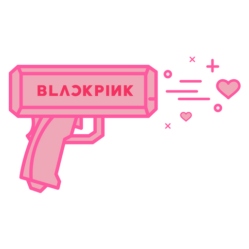 here is a Blackpink Pink Gun Sticker from the K-Pop collection for sticker mania