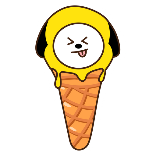 here is a BT21 Chimmy Ice Cream Sticker from the K-Pop collection for sticker mania