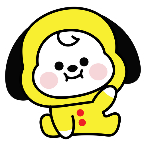 here is a BTS BT21 Chimmy Welcomes Sticker from the K-Pop collection for sticker mania