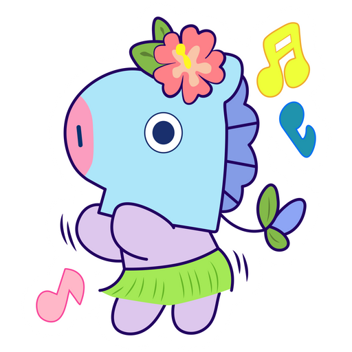 here is a BTS BT21 Mang Dance Sticker from the K-Pop collection for sticker mania