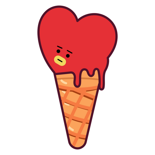 here is a BTS BT21 Tata Ice Cream Sticker from the K-Pop collection for sticker mania