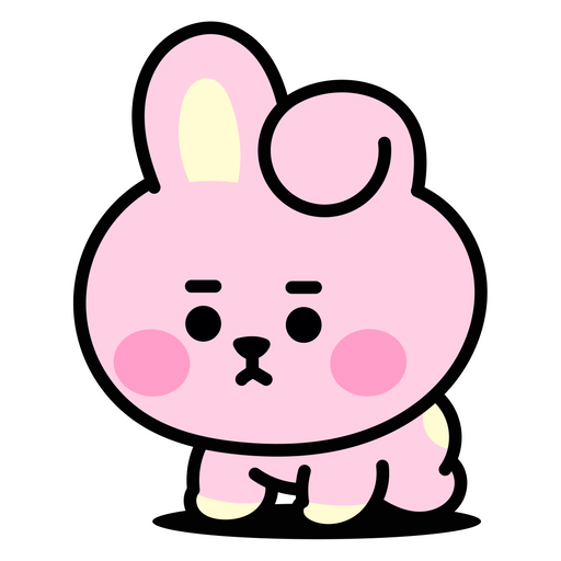 here is a BTS BT21 Cooky Crawling Sticker from the K-Pop collection for sticker mania