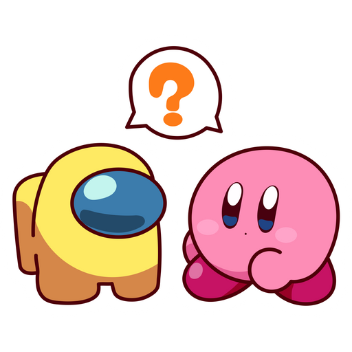 here is a Kirby Among Us Sticker from the Kirby collection for sticker mania