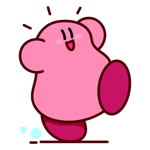 here is a Kirby Changes Shape Sticker from the Kirby collection for sticker mania