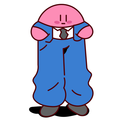 here is a Kirby Classic Suit Sticker from the Kirby collection for sticker mania