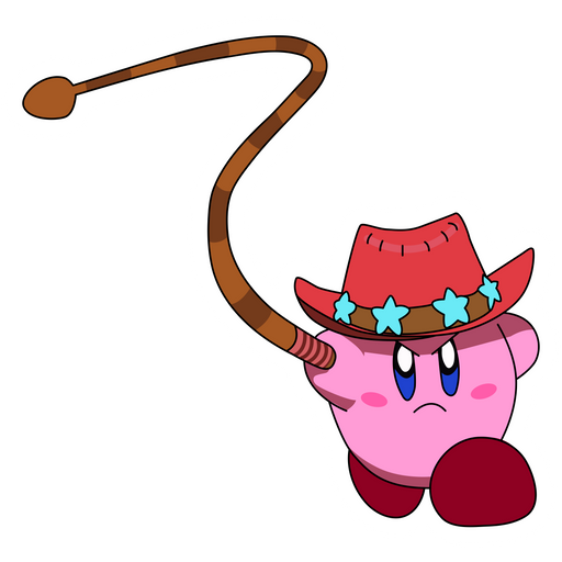here is a Kirby Cowboy with Lasso Sticker from the Kirby collection for sticker mania