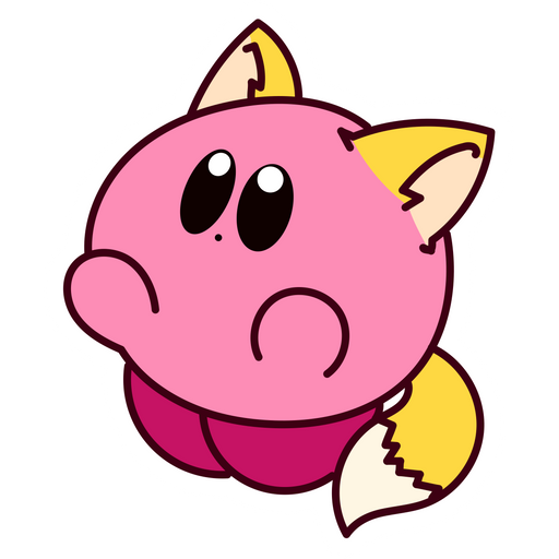 here is a Kirby Fox Sticker from the Kirby collection for sticker mania