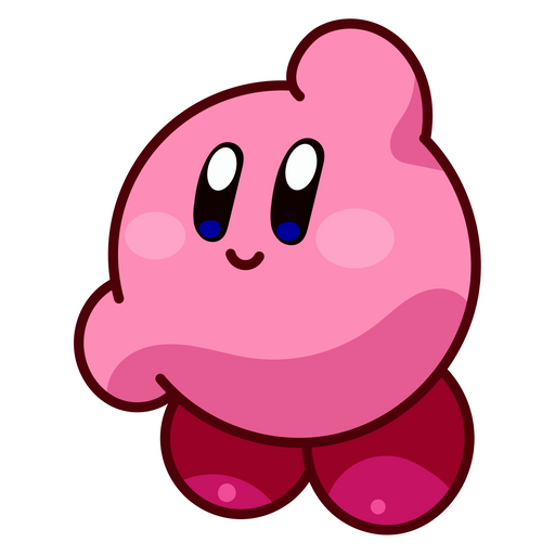 here is a Kirby Hand on Head Sticker from the Kirby collection for sticker mania