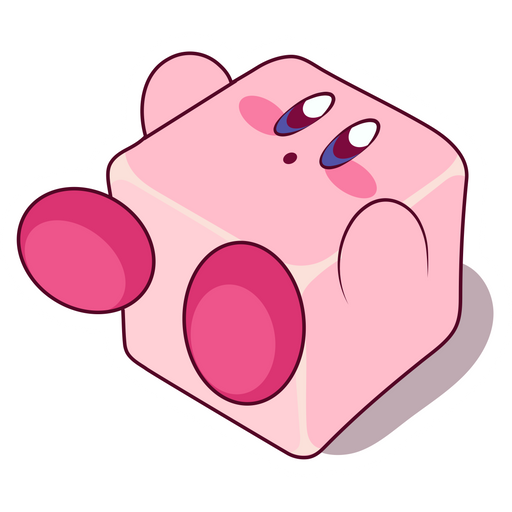 here is a Kirby Ice Cube Sticker from the Kirby collection for sticker mania