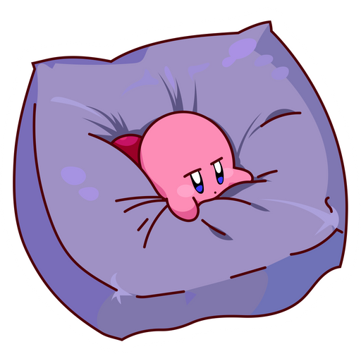 here is a Kirby Pillow Sticker from the Kirby collection for sticker mania