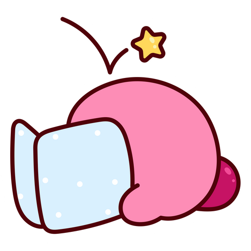 here is a Kirby Reading a Book Sticker from the Kirby collection for sticker mania