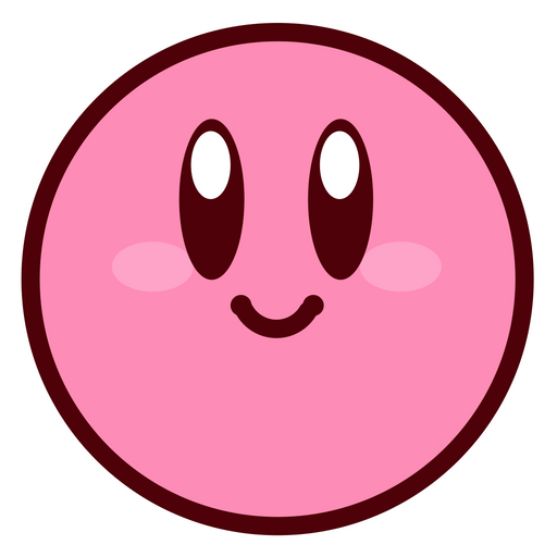 here is a Kirby Round Sticker from the Kirby collection for sticker mania