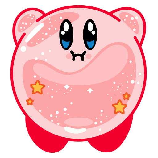 here is a Kirby Star Ball Sticker from the Kirby collection for sticker mania