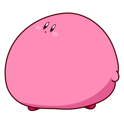 here is a Kirby Thick Sticker from the Kirby collection for sticker mania