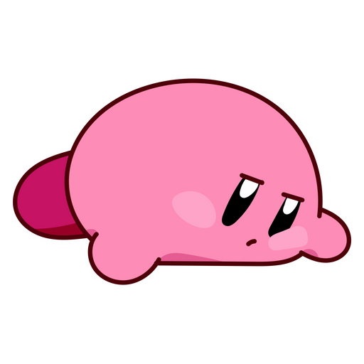 here is a Kirby Tired Sticker from the Kirby collection for sticker mania