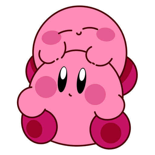 here is a Kirby Twins Sticker from the Kirby collection for sticker mania
