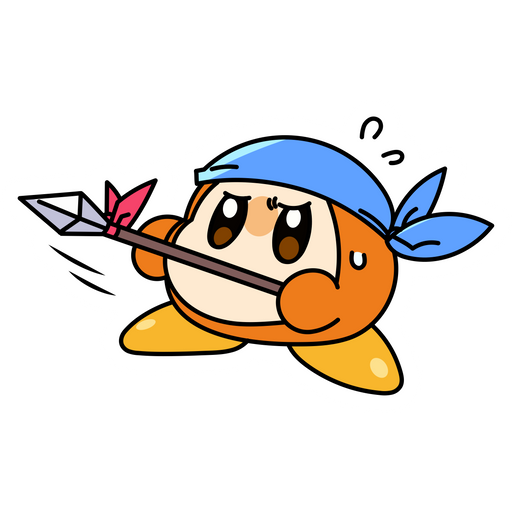 here is a Kirby Waddle Dee Protection Sticker from the Kirby collection for sticker mania