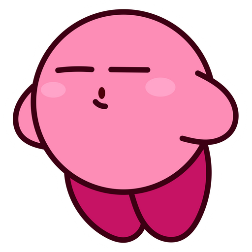 here is a Kirby Whistles Sticker from the Kirby collection for sticker mania