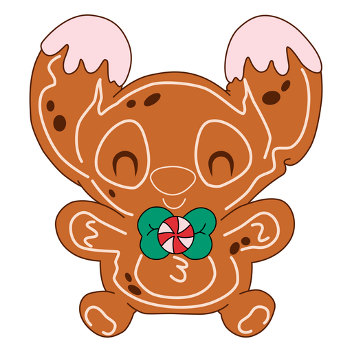 here is a Christmas Cookie Stitch Sticker from the Lilo & Stitch collection for sticker mania