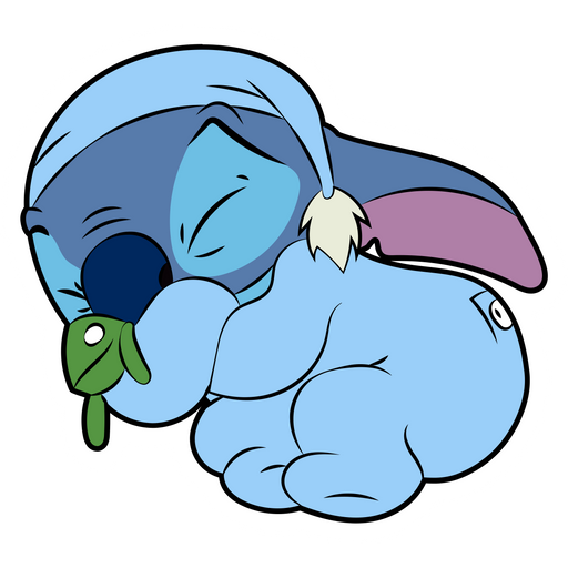 here is a Stitch Sleeping Sticker from the Lilo & Stitch collection for sticker mania
