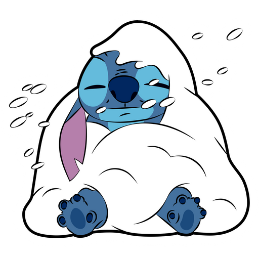 here is a Stitch Snowfall Sticker from the Lilo & Stitch collection for sticker mania