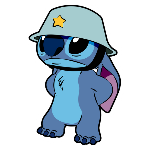 here is a Stitch Soldier Sticker from the Lilo & Stitch collection for sticker mania