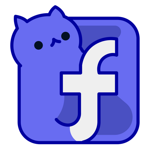 Facebook Cat Logo Sticker