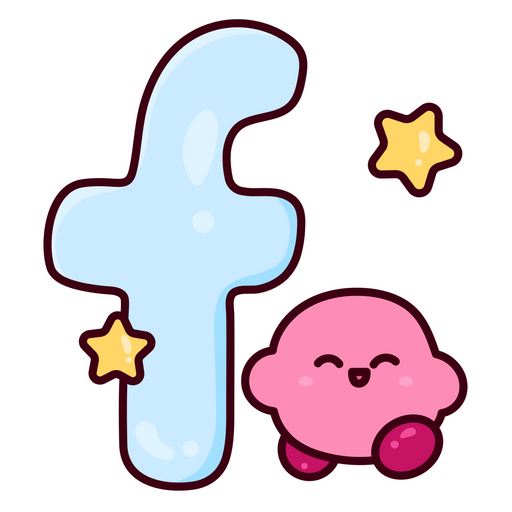 here is a Facebook Kirby Logo Sticker from the Logo collection for sticker mania