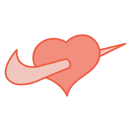 here is a Nike Heart Logo Sticker from the Logo collection for sticker mania