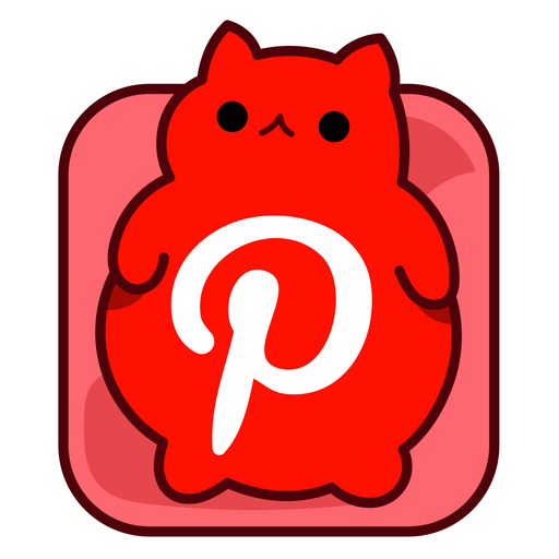 Pinterest Cat Logo Sticker