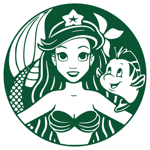 here is a Starbucks Ariel Logo Sticker from the Logo collection for sticker mania