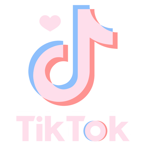 here is a Pink TikTok Sticker from the Logo collection for sticker mania
