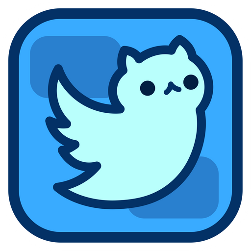 Twitter Cat Logo Sticker