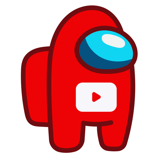 YouTube Among Us Logo Sticker