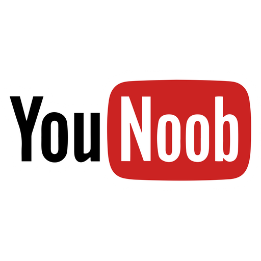 here is a YouTube You Noob Logo Sticker from the Logo collection for sticker mania