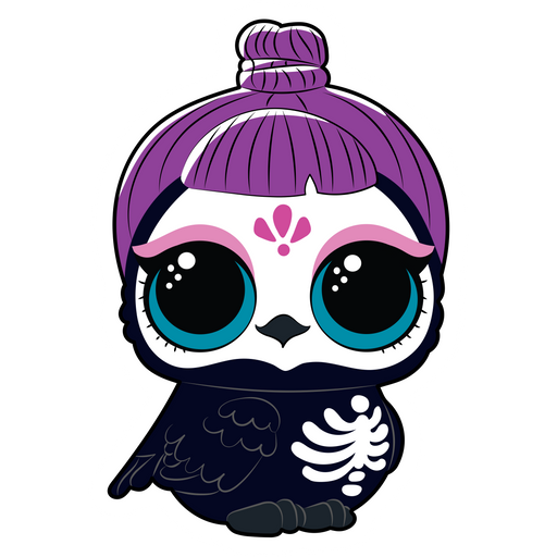 here is a LOL Doll Cuervo Bonito Sticker from the L.O.L. Surprise! collection for sticker mania