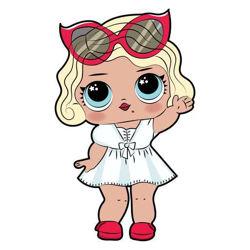 here is a LOL Doll Marilyn Monroe Sticker from the L.O.L. Surprise! collection for sticker mania