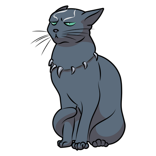 here is a Black Panther Cat Sticker from the Marvel collection for sticker mania