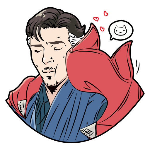 here is a Doctor Strange and Cloak of Levitation Sticker from the Marvel collection for sticker mania