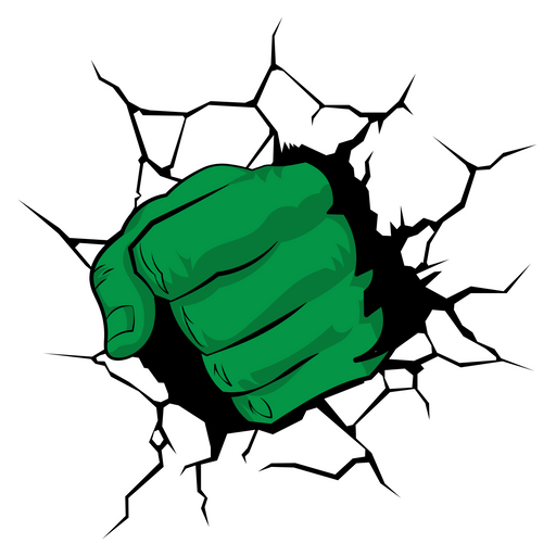 here is a Hulk Fist Smash Sticker from the Marvel collection for sticker mania
