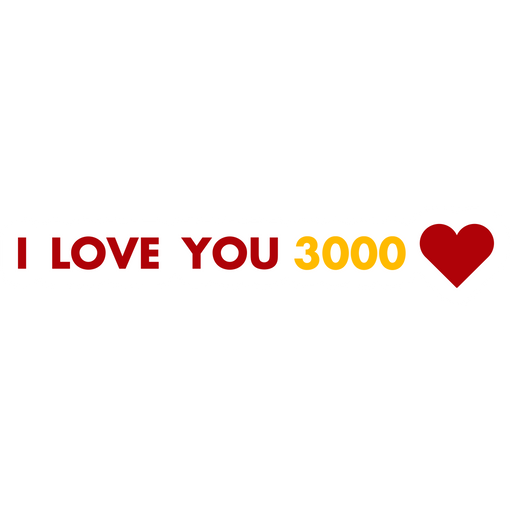 here is a I Love You 3000 Sticker from the Marvel collection for sticker mania