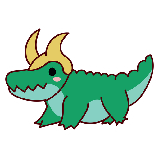 here is a Alligator Loki Sticker from the Marvel collection for sticker mania