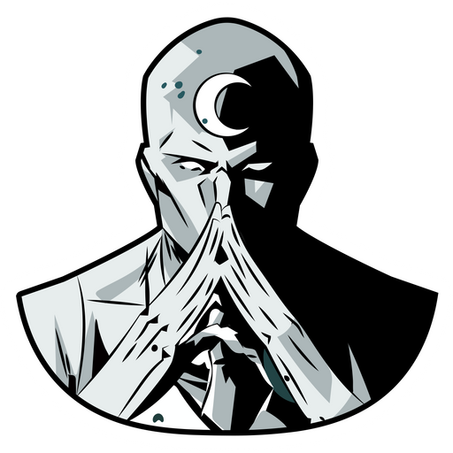 here is a Moon Knight Sticker from the Marvel collection for sticker mania